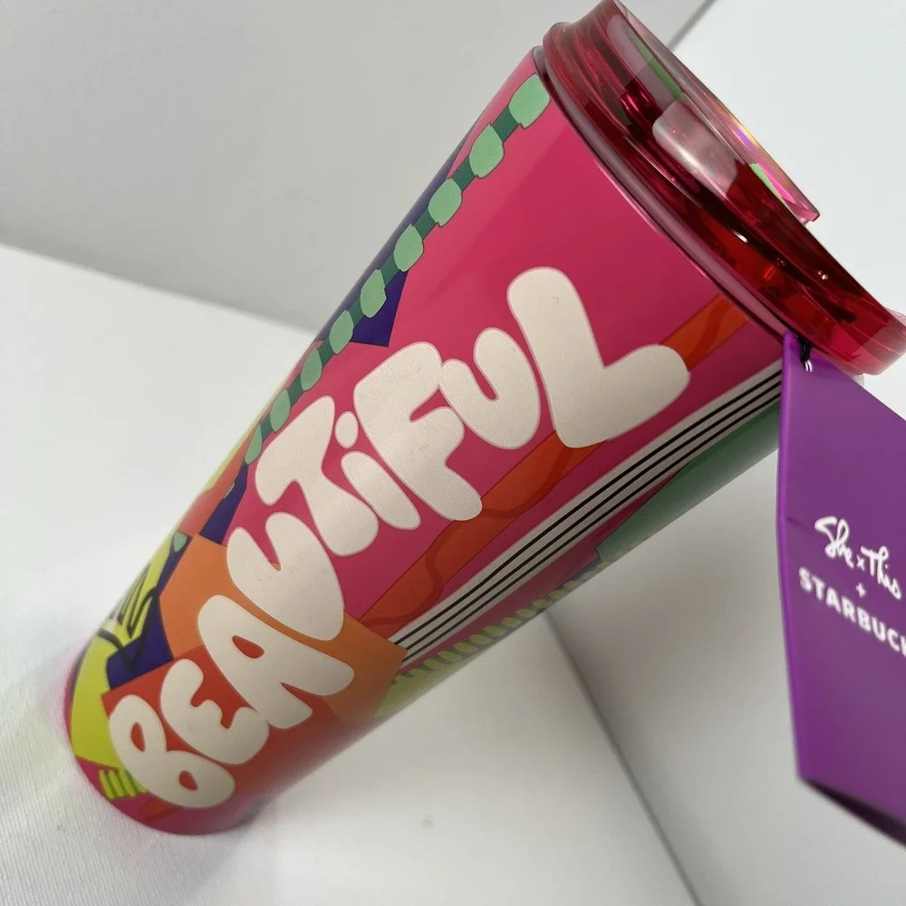 Starbucks x Shae Anthony Beautiful She Artist Series 16oz Stainless Tumbler 🌸‎